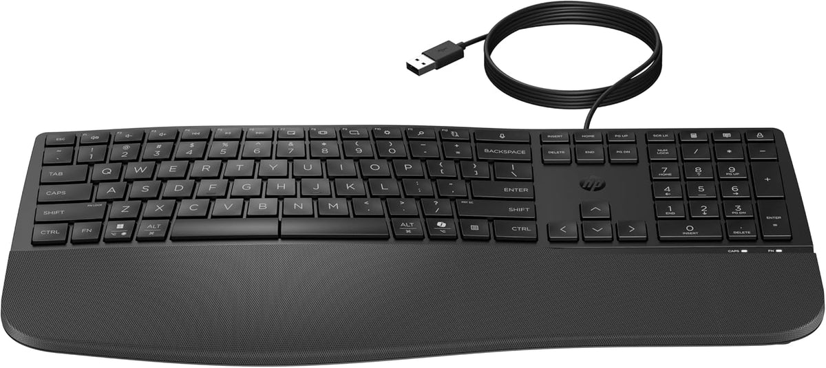 HP 480 Comfort Wired Keyboard - Plug & Play Keyboard, Connect to PC or La...
