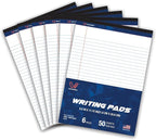 Woodlake Legal Pads 8.5 x 11, 6 Pack, Wide Ruled, Premium White Paper Pad by Unknown