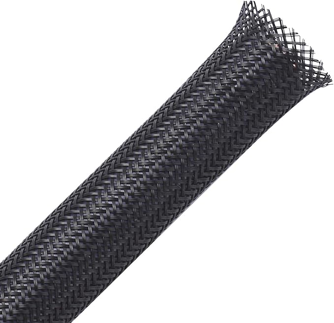 100ft - 1/4 inch PET Expandable Braided Sleeving – Black – Alex Tech Braided by AlexTech