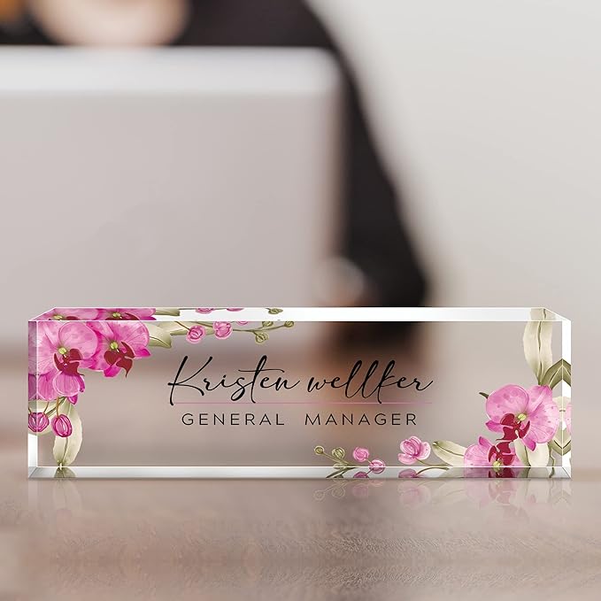 Personalized Name Plate for Desk Custom Acrylic Desk Name Plate Custom Employee - Image 4