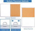 Magnetic White Board and Cork Board Combo, 36 X 24 inches Whiteboard Bulletin - Image 3
