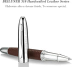 BEILUNER 318 Luxury Personalized Leather Pen, Hand-Stitched Premium Leather - Image 4