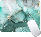 IMAYONDIA Turquoise Marble Mousepad, Computer Mouse Pad Teal, Luxury Swirl Mice by IMAYONDIA