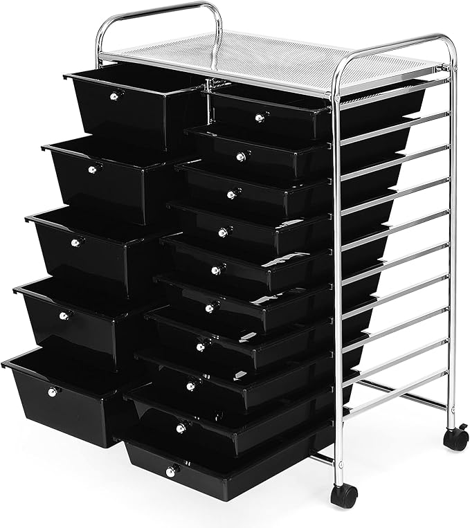 DORTALA 15-Drawer Rolling Storage Cart by DORTALA