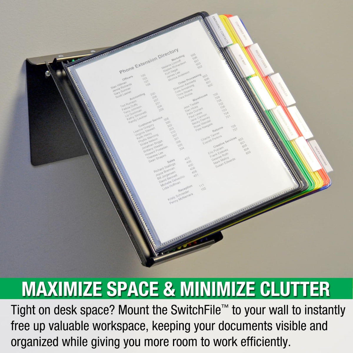 ultimate office switchfile 10-pocket reference display organizer color, package contents