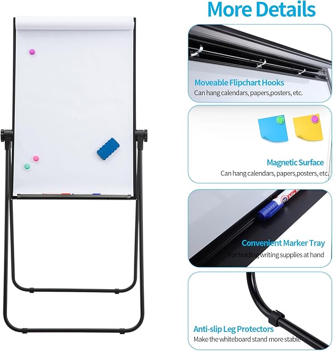 DexBoard U-Stand Whiteboard Easel-36x24 inches Double Sided Magnetic Dry Erase - Image 4