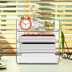 Lunmore Stackable Paper Trays, 4 Tier Desk File Organizer, Document Letter Tray - Image 6