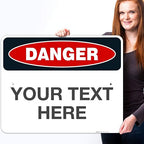 Custom Danger Sign, OSHA Sign, 24x30 Inches, Rust Free .063 Aluminum, Fade - Image 2