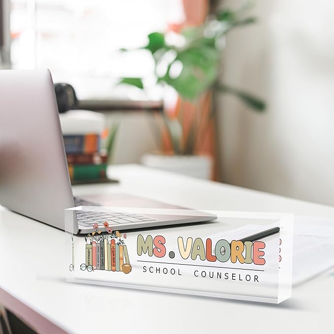 Personalized Name Plate for Desk, Custom Desk Name Plate, Acrylic Name Plate - Image 2