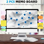 2 Pack Computer Monitor Memo Board, Acrylic Computer Monitor Sticky Note Holder - Image 5