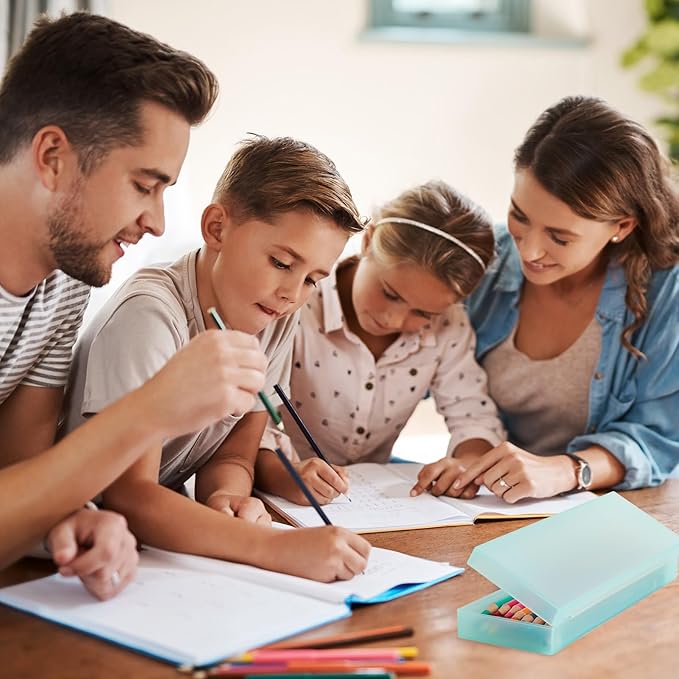 Fainne 24 Pcs Plastic Pencil Case Bulk Pencil Boxes Plastic Stationery Case - Image 5