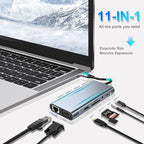 USB C HUB, USB C Adapter 11 in 1 Dongle - Image 2