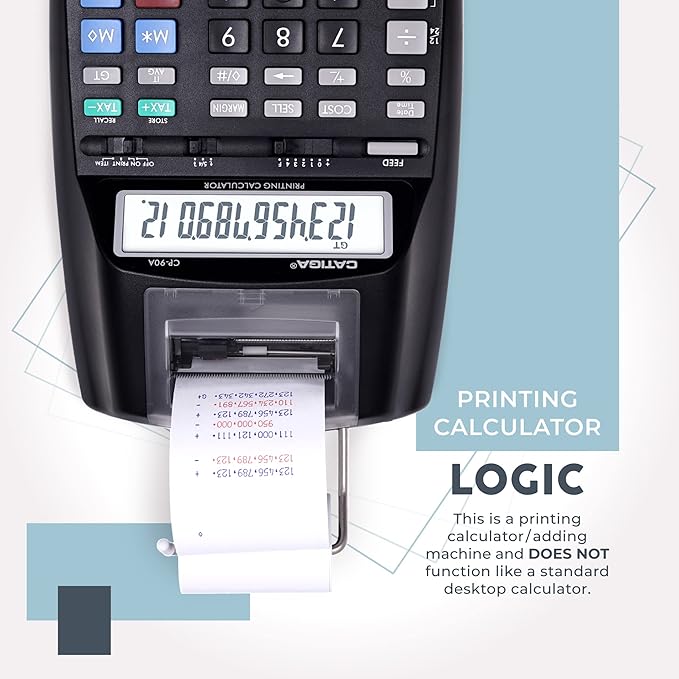 CATIGA New & Upgraded 2025 Printing Calculator Adding Machine 10 Key, Desktop - Image 5