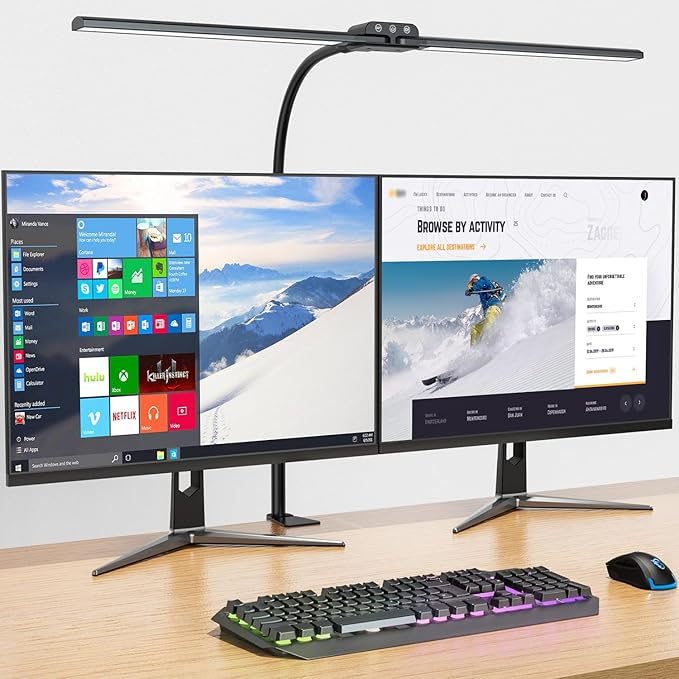 KableRika Desk lamp, Double Head LED Desk Lamp by KableRika