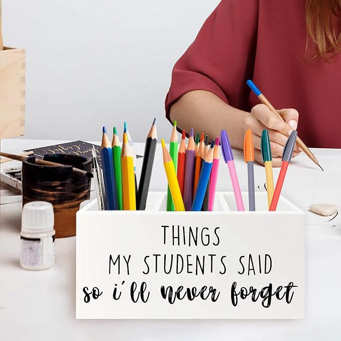 QZQE Teacher Gifts Pen Pencil Holder Organizer - Image 2