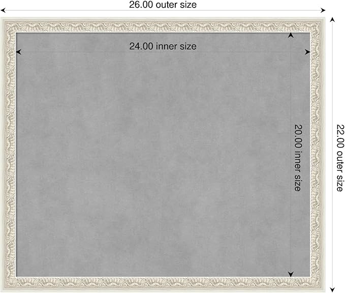 Amanti Art Silver Framed Magnetic Board 22x26 Medium Vision Board - Image 2