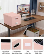 2 Pack File Storage Organizer, Portable File Box - Image 4