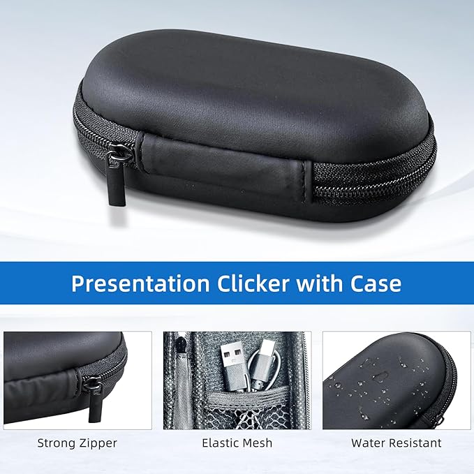 Presentation Clicker with Storage Case, USB C Rechargeable Wireless Presenter - Image 2