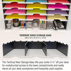 Desktop Organizer 12 Letter Tray Sorter Plus Riser Storage Base & 3 Storage - Image 4