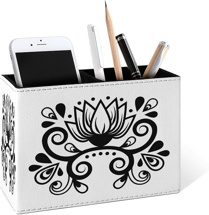 Famame Abstract Floral Ethnic Ornament Pencil Holder by Famame