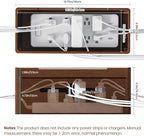 HomeBliss Extra Large Cable Management Box – Brown Double Layer Wooden Cord - Image 3