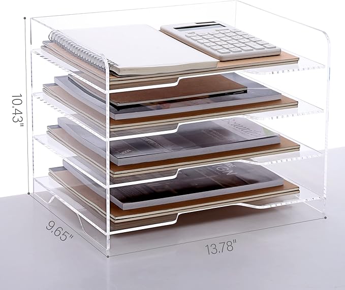 SANRUI Acrylic Paper Organizer Letter Tray - Image 2