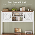 SEDETA Reversible Farmhouse L Shaped Computer Desk with Drawers, Hutch | L Shaped Corner Gaming Desk with LED Light and Storage Shelves for Home Office/Two Person, White