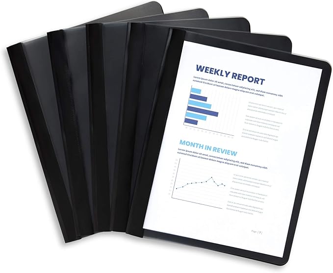 Blue Summit Supplies 25 Black Plastic Report Covers by BlueSummitSupplies