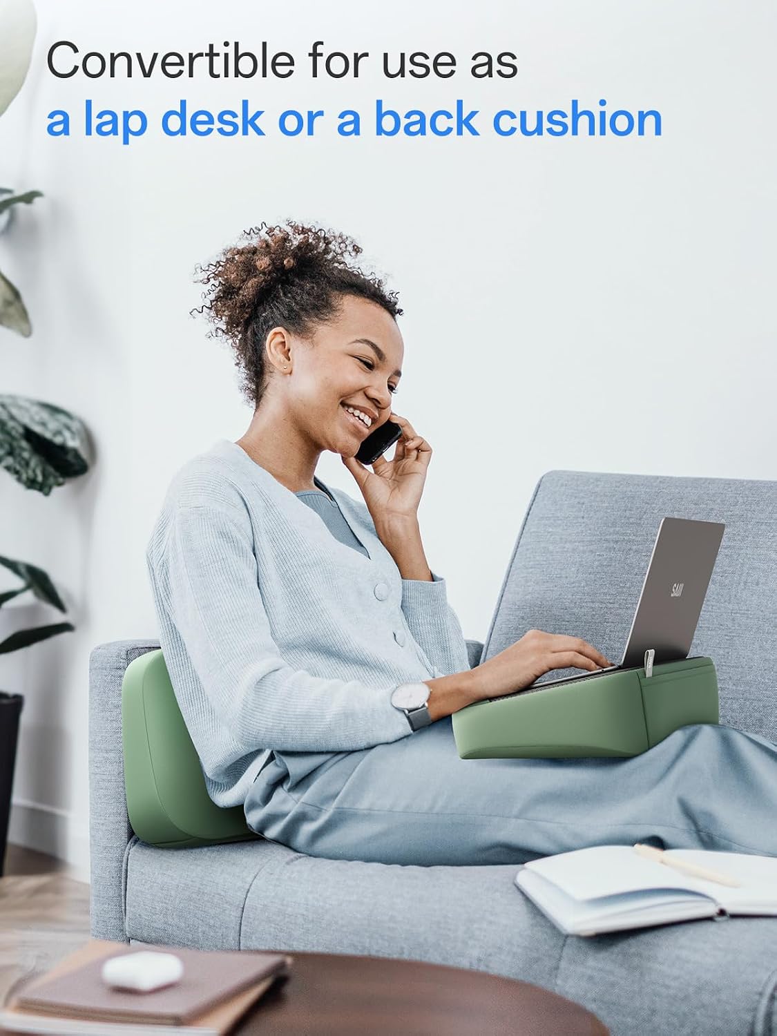 SAIJI Breathable Laptop Pillow, Ultra Lightweight Lap Desk with Cushion, Comp...