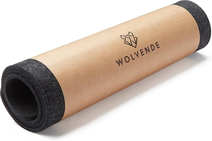 Wolvende Premium Felt Desk Mat | Large 15.75" x 36" | Multifunctional Desk Pad by Wolvende