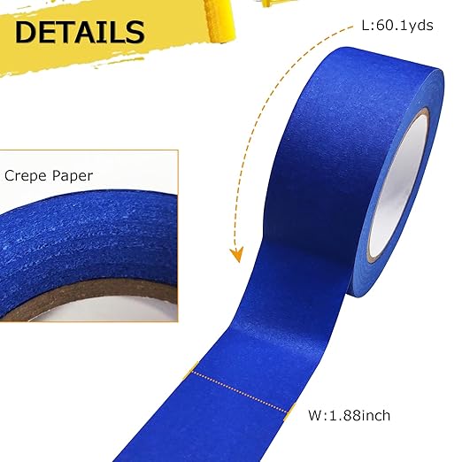 Premium Blue Painters Tapes, Masking Master Tape, No Residue & Easy Removal - Image 2