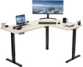 VIVO Electric Corner 63 x 47 inch L-Shaped Standing Desk, Memory Height by VIVO