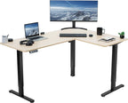 VIVO Electric Corner 63 x 47 inch L-Shaped Standing Desk, Memory Height by VIVO