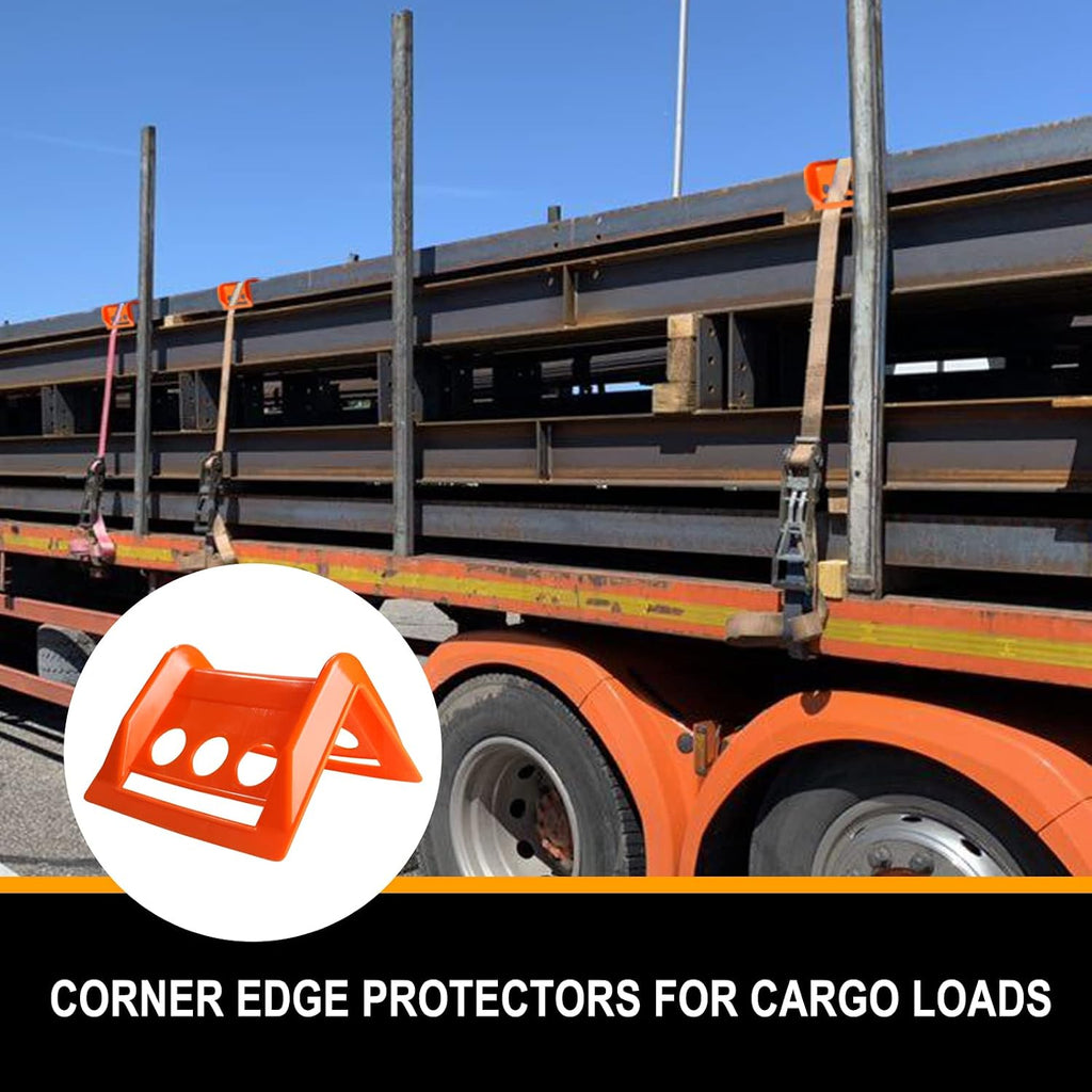 ENJ 20 Pack Flatbed Edge Protector, Edge Corner Tie Down Protector for Up to 4 Inch Straps, Protects Cargo Edges, Flatbed Accessories Plastic Protector | Edge Corner Tie Down Protector for Up to 4 Inch Straps, Protects Cargo Edges