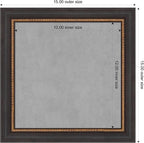 Amanti Art Black Framed Magnetic Board 15x15 X-Small Vision Board - Image 4