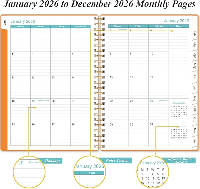 2026 Planner - Planner 2026 from January 2026 - December 2026, Weekly & Monthly - Image 4