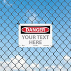 Custom OSHA Style Danger Sign 7" x 10" Plastic Sign, Customizable "Your Text - Image 3