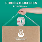 FugaCity Clear Packing Tape Refills, Heavy Duty Packaging Tape - Image 2