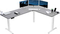 VIVO Electric Corner 75 x 63 inch L-Shaped Standing Desk, Memory Height