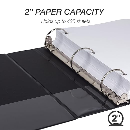 Samsill Economy 2 Inch 3 Ring Binder Bulk Pallet, Made in The USA, Round Ring - Image 3
