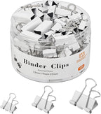 NEEWAY 100 Count Binder Clips Assorted Sizes, Paper Binder Clips, Metal Paper by NEEWAY