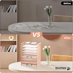 DALTACK 9-Tier Paper Letter Tray Desk Organizer - Image 5