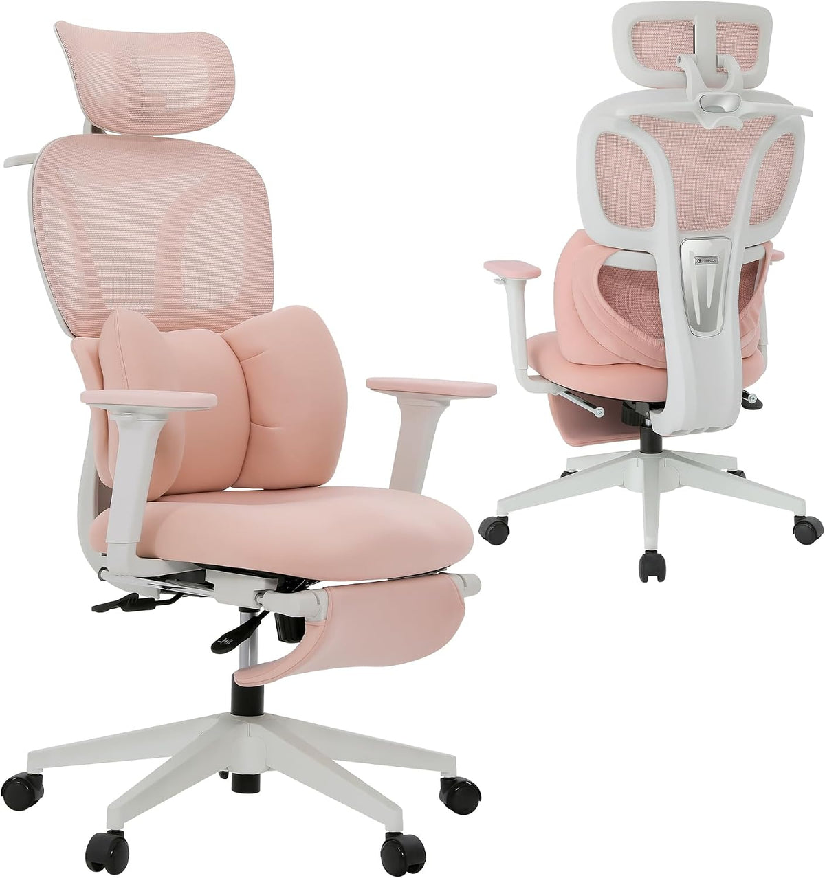 CabLady S1 High Back Ergonomic Mesh Office Chair with Footrest, 300 lbs