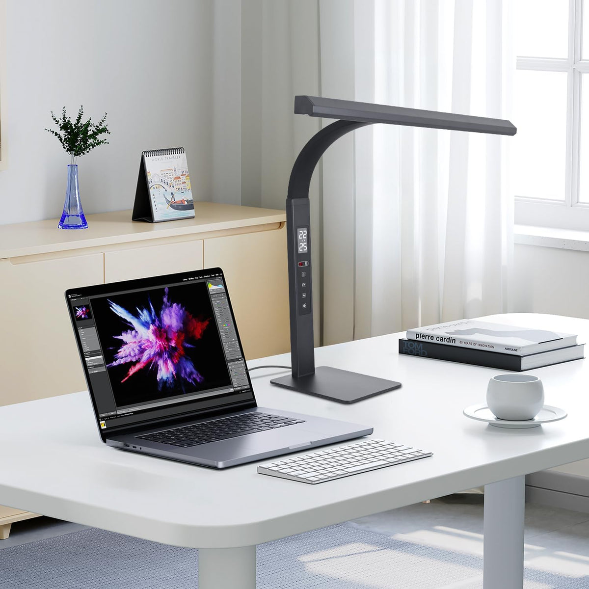 LED desk lamp for home office, architect computer work light,Touch color temp...