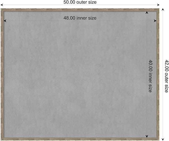 Amanti Art Silver Framed Magnetic Board 42x50 Oversize Vision Board - Image 2
