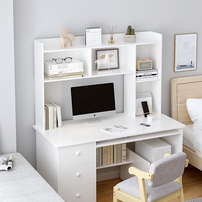 OSCHF Wooden Desktop Hutch Bookshelf - Image 5