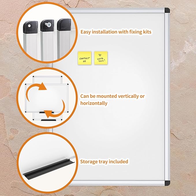 VIZ-PRO Magnetic Whiteboard/Dry Erase Board, 48 X 36 Inches - Image 6