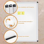 VIZ-PRO Magnetic Whiteboard/Dry Erase Board, 48 X 36 Inches - Image 6