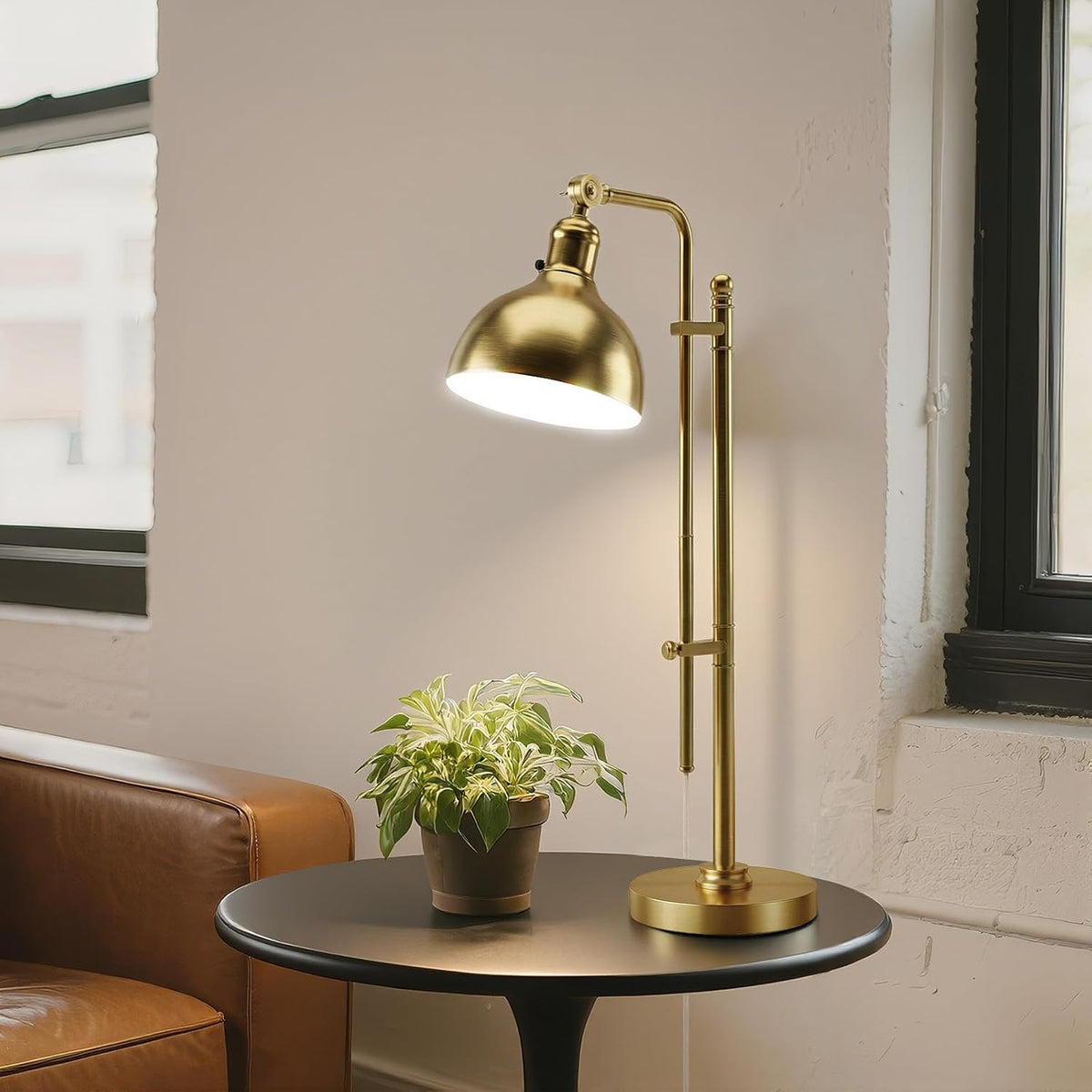 PARTPHONER Industrial Adjustable Desk Lamp for Home Office, Farmhouse Table l...