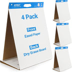 4-Pack Tabletop Sticky Easel Pad and Dry Erase Board 2 in 1, 20 x 23 inches by AFMAT